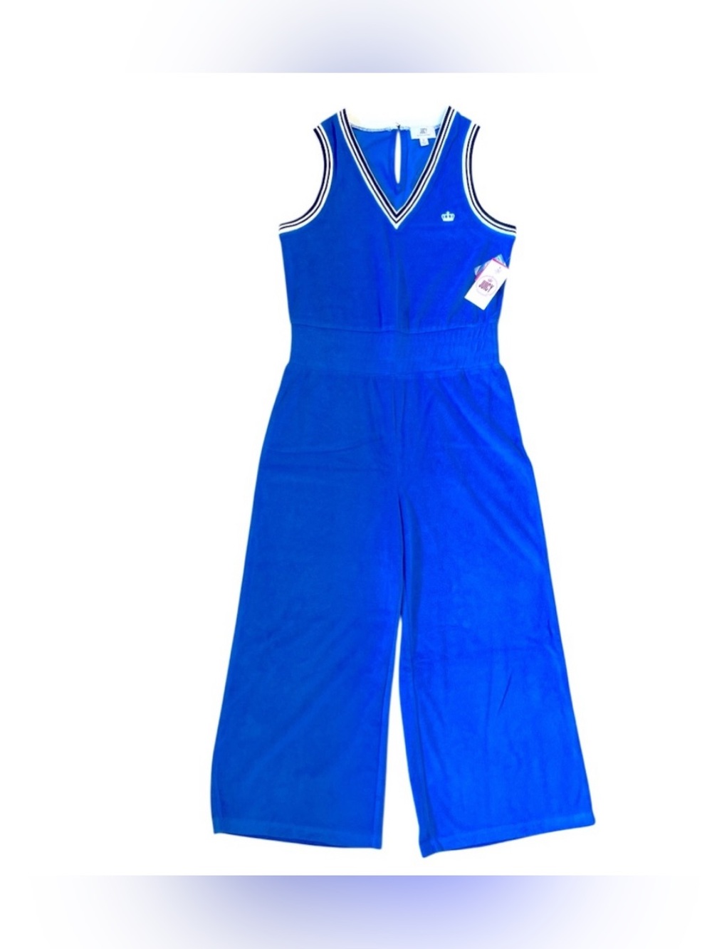 Juicy Couture Sleevless Jumpsuit Small Blue Splash Y2K